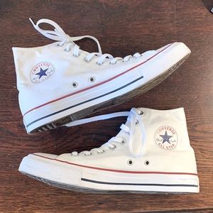 Converse high tops white Mens Size 8/Women’s Size 10
